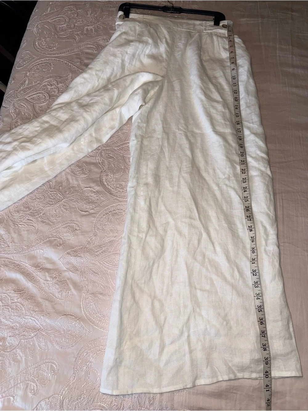 Banana Republic Minna Wide-Leg Linen Pants White Size 8